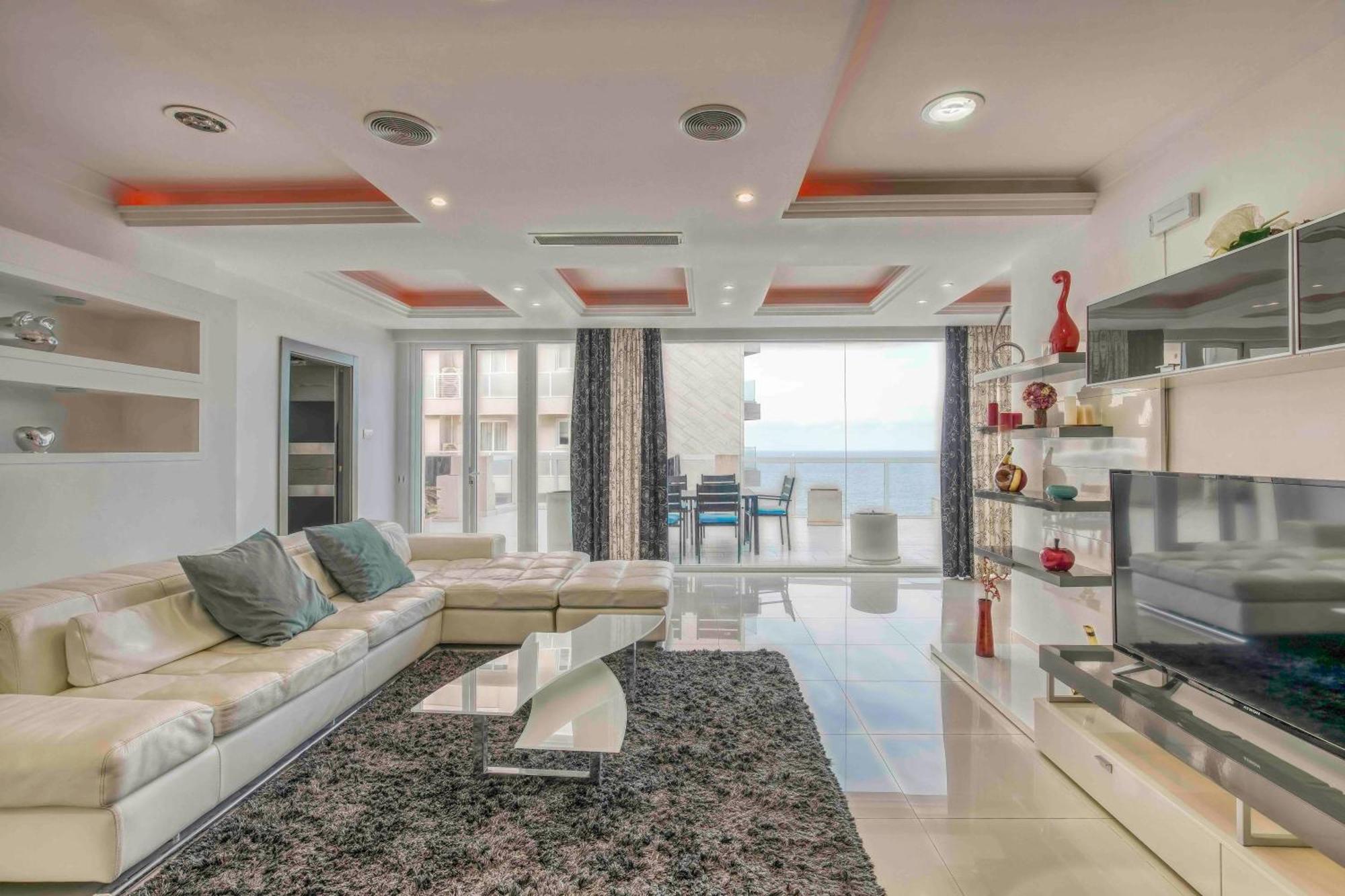 شقة Oceanfront 3Br Penthouse Luxury & Views In سليمة المظهر الخارجي الصورة